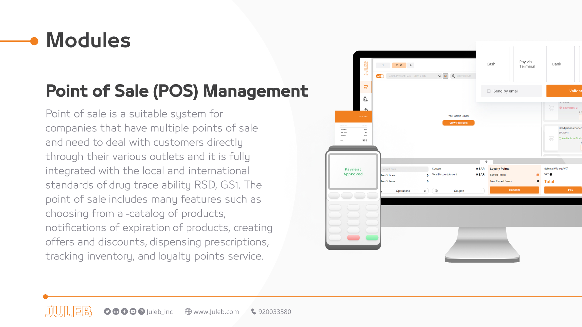 screenshot of Juleb ERP